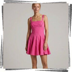NWT: Pink Square Neck Semi Drop Waist A-Line Mini Dress (S) by Anthropologie